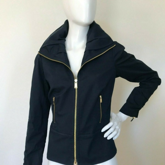 WORTH Navy Blue short zip up 3 season jacket/coat - Picture 6 of 8